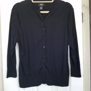 Black cardigan button up sweater EUC sz L